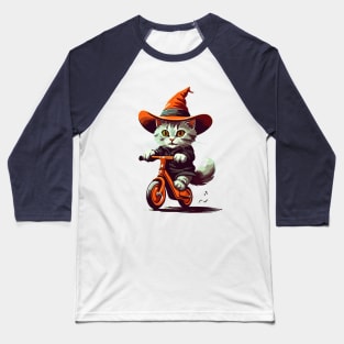 cat riding bicycle Baseball T-Shirt